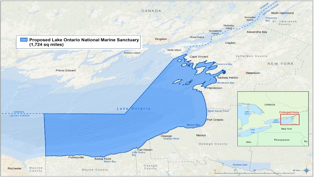 NOAA Lake Ontario Map