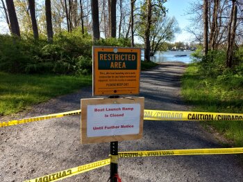 Boat Launch Closed Sign